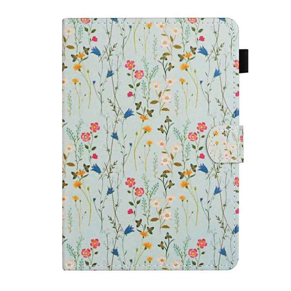 For 7 inch Universal Tablet PC Flower Pattern Horizontal Flip Leather Case with Card Slots & Holder(Small Floral)