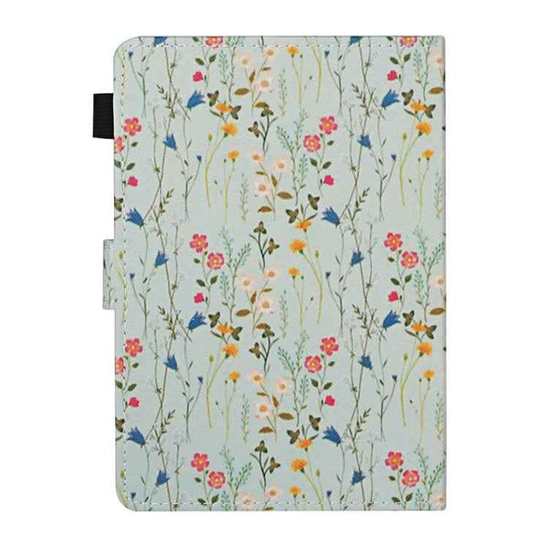 For 7 inch Universal Tablet PC Flower Pattern Horizontal Flip Leather Case with Card Slots & Holder(Small Floral)