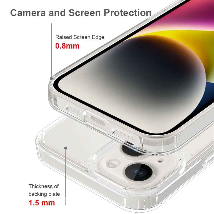 For iPhone 15 Scratchproof Acrylic TPU Phone Case(Transparent)