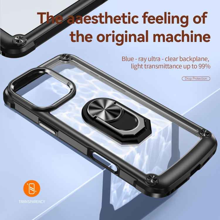 TPU + PC Lens Protection Phone Case with Ring Holder, For iPhone 16 Pro Max, For iPhone 16 Pro, For iPhone 16 Plus, For iPhone 16