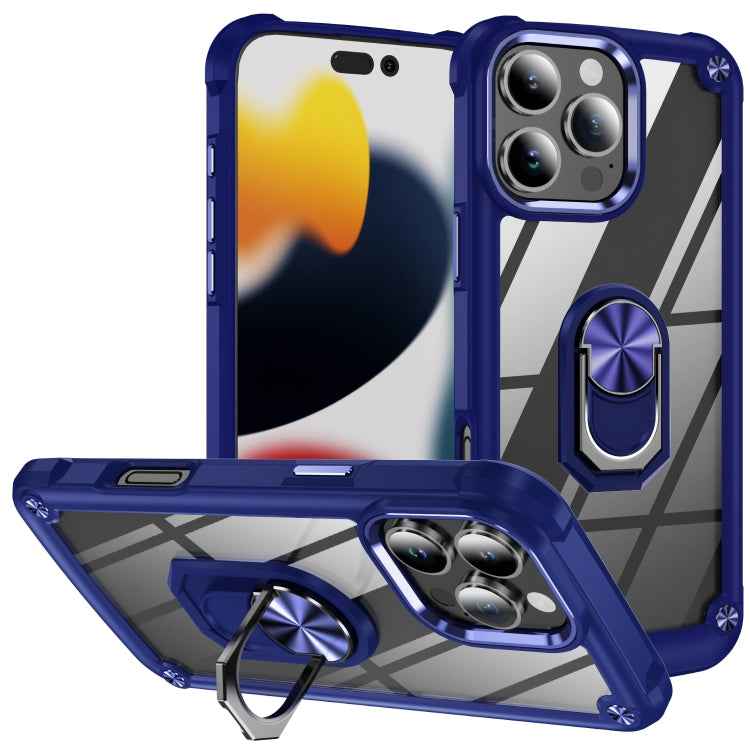 TPU + PC Lens Protection Phone Case with Ring Holder, For iPhone 16 Pro Max, For iPhone 16 Pro, For iPhone 16 Plus, For iPhone 16