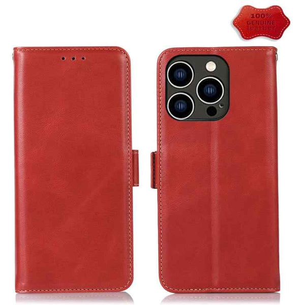 Crazy Horse Top Layer Cowhide Leather Phone Case, For iPhone 16 Plus, For iPhone 16, For iPhone 15 Pro Max, For iPhone 15 Pro, For iPhone 15 Plus, For iPhone 15