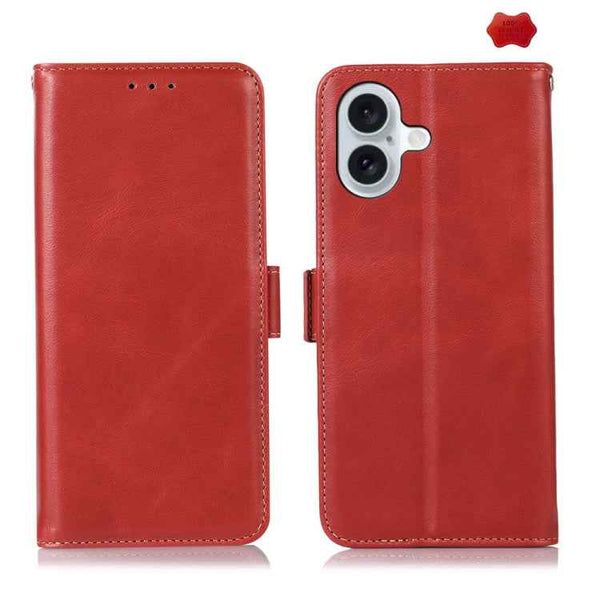 Crazy Horse Top Layer Cowhide Leather Phone Case, For iPhone 16 Plus, For iPhone 16, For iPhone 15 Pro Max, For iPhone 15 Pro, For iPhone 15 Plus, For iPhone 15