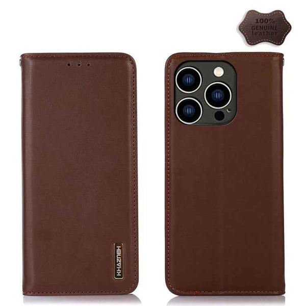 KHAZNEH Nappa Top Layer Cowhide Leather Phone Case, For iPhone 16 Pro, For iPhone 16 Plus, For iPhone 16, For iPhone 15 Pro Max, For iPhone 15 Pro, For iPhone 15 Plus