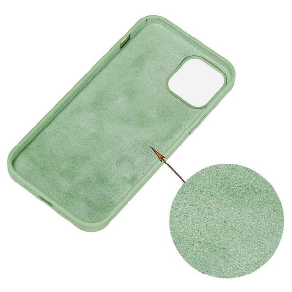 For iPhone 15 Pro Max Solid Color Silicone Phone Case(Mint Green)