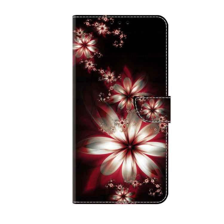 For iPhone 15 Pro Max Crystal 3D Shockproof Protective Leather Phone Case(Fantastic Flower)