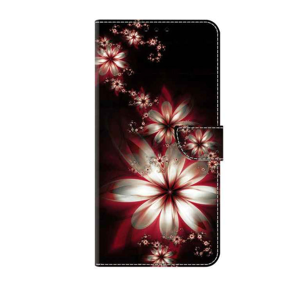For iPhone 15 Pro Max Crystal 3D Shockproof Protective Leather Phone Case(Fantastic Flower)