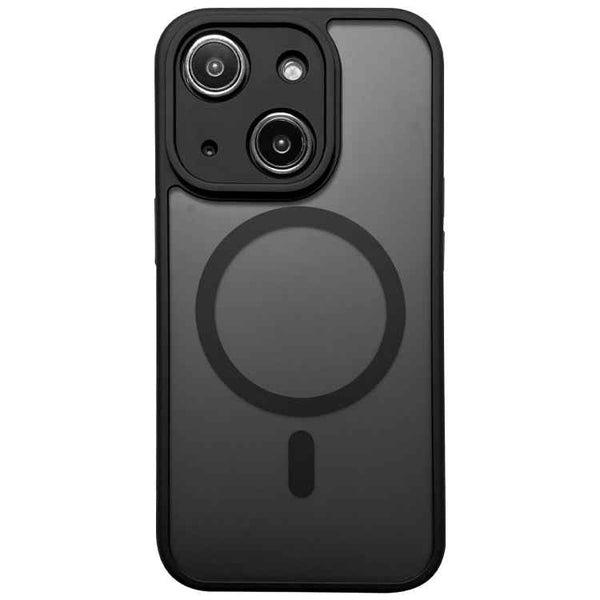 For iPhone 15 Plus MagSafe Magnetic TPU Hybrid PC Phone Case(Black)