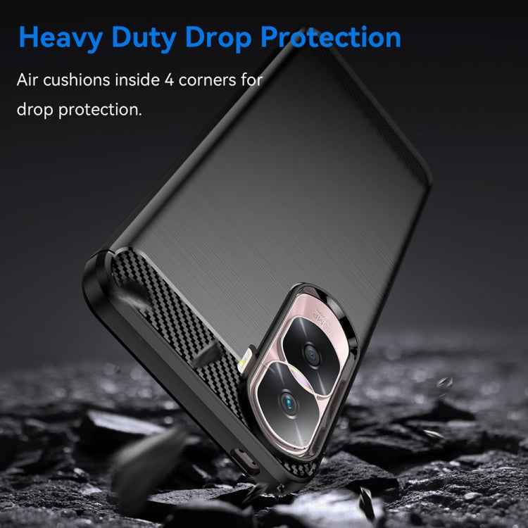 For Honor 90 Lite Brushed Texture Carbon Fiber TPU Phone Case(Black)