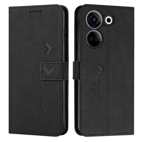 Skin Feel Heart Pattern Leather Phone Case, For Tecno Camon 20/Camon 20 Pro 4G