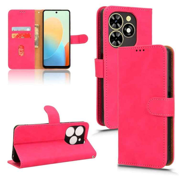 Skin Feel Magnetic Flip Leather Phone Case, For Tecno Spark 20, For Tecno Pop 8, For Tecno Pova 5 Pro, For Tecno Pova Neo 3