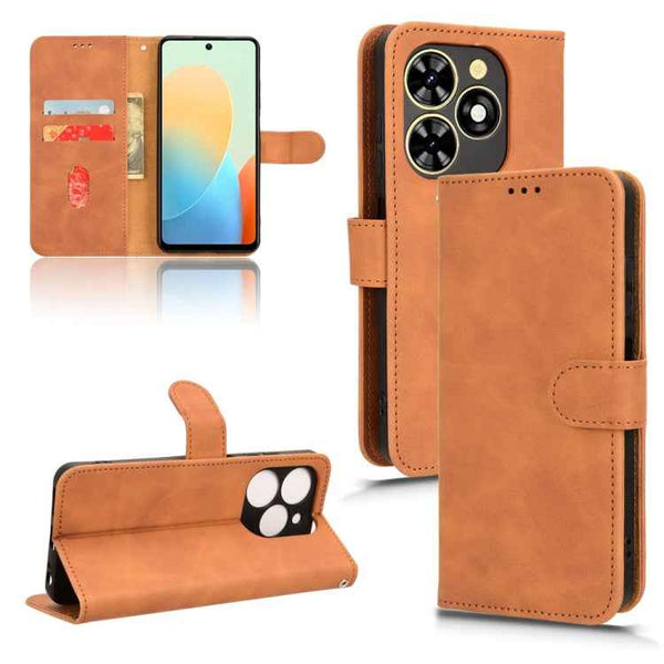 Skin Feel Magnetic Flip Leather Phone Case, For Tecno Spark 20, For Tecno Pop 8, For Tecno Pova 5 Pro, For Tecno Pova Neo 3
