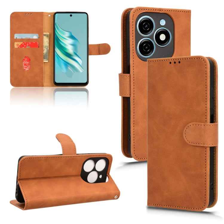Skin Feel Magnetic Flip Leather Phone Case, For Tecno Spark 20, For Tecno Pop 8, For Tecno Pova 5 Pro, For Tecno Pova Neo 3