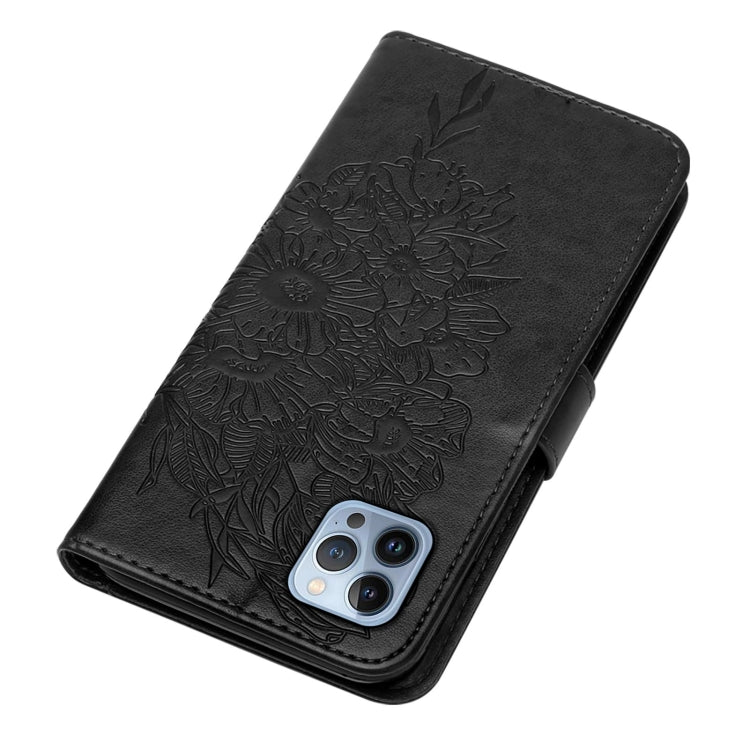 Embossed Butterfly Leather Phone Case