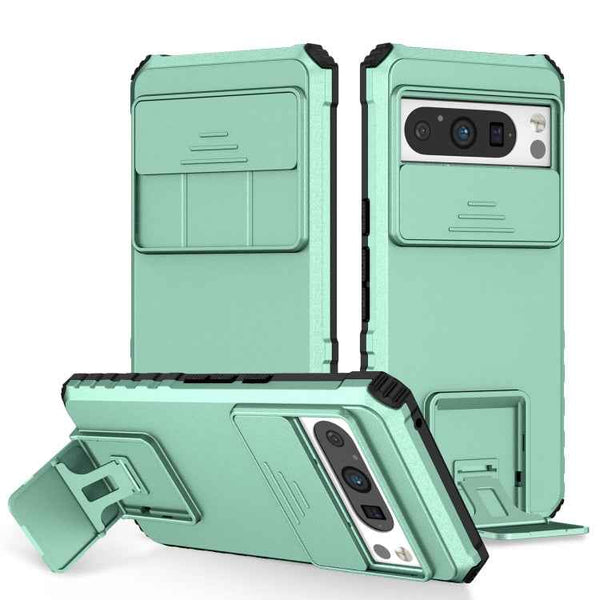 Stereoscopic Holder Sliding Camshield Phone Case, For Google Pixel 9 Pro XL, For Google Pixel 9 Pro, For Google Pixel 8 Pro