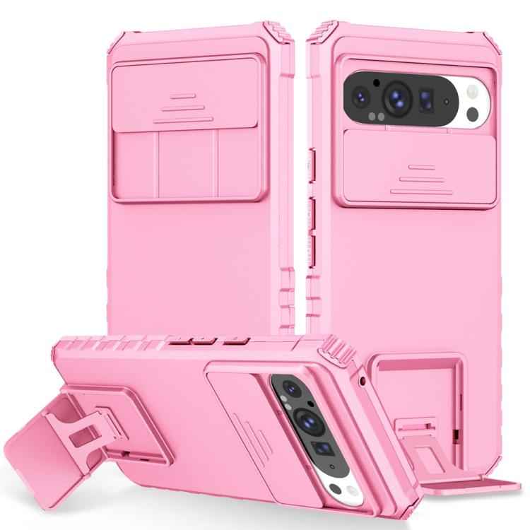 Stereoscopic Holder Sliding Camshield Phone Case, For Google Pixel 9 Pro XL, For Google Pixel 9 Pro, For Google Pixel 8 Pro