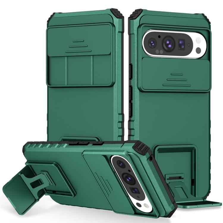Stereoscopic Holder Sliding Camshield Phone Case, For Google Pixel 9 Pro XL, For Google Pixel 9 Pro, For Google Pixel 8 Pro