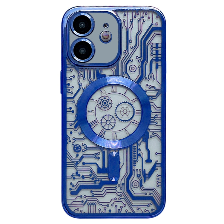 Electroplated Circuit Board Pattern MagSafe Phone Case, For iPhone 13, For iPhone 12, For iPhone 12 Pro Max
