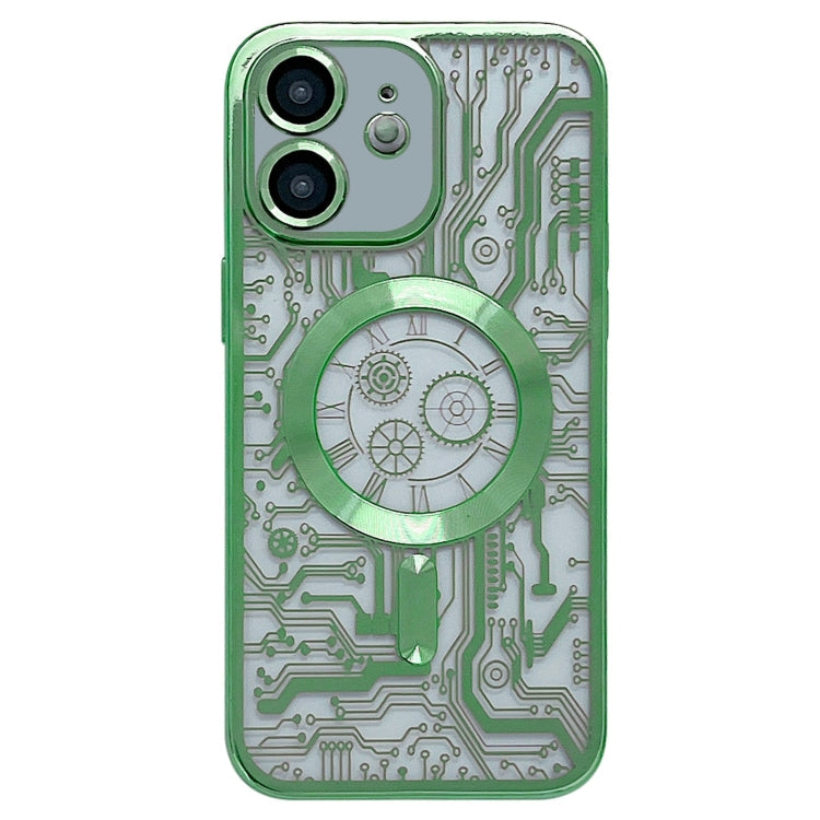 Electroplated Circuit Board Pattern MagSafe Phone Case, For iPhone 13, For iPhone 12, For iPhone 12 Pro Max