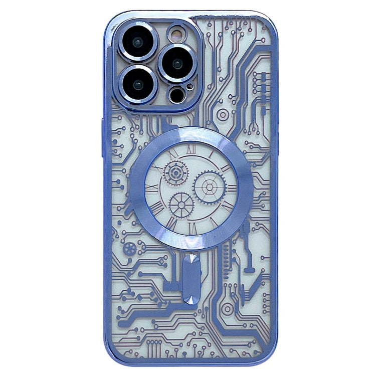 Electroplated Circuit Board Pattern MagSafe Phone Case, For iPhone 13, For iPhone 12, For iPhone 12 Pro Max