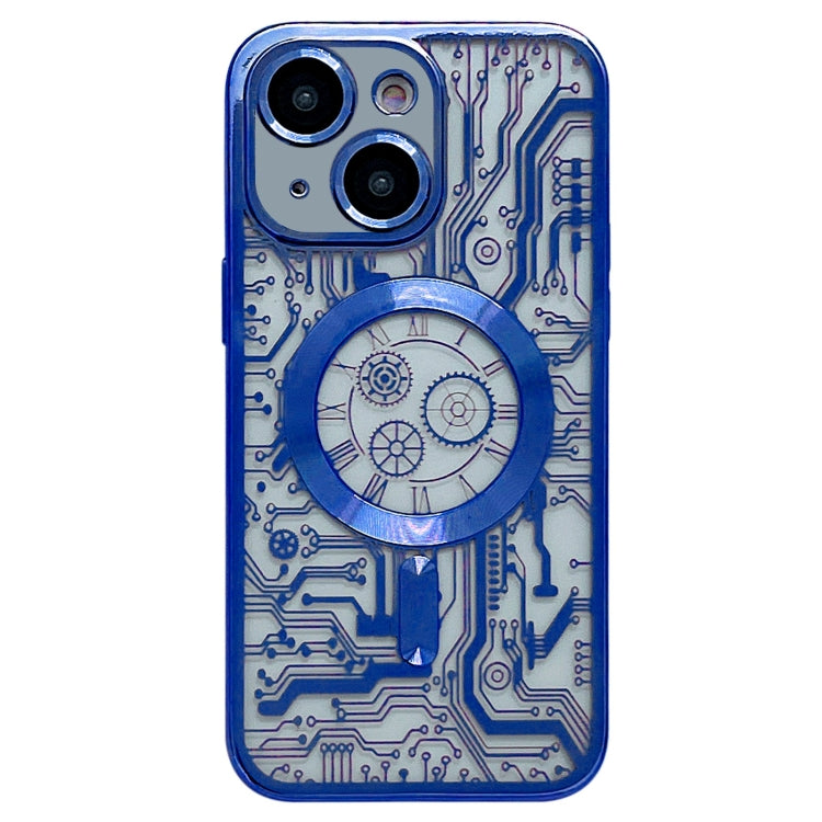Electroplated Circuit Board Pattern MagSafe Phone Case, For iPhone 13, For iPhone 12, For iPhone 12 Pro Max
