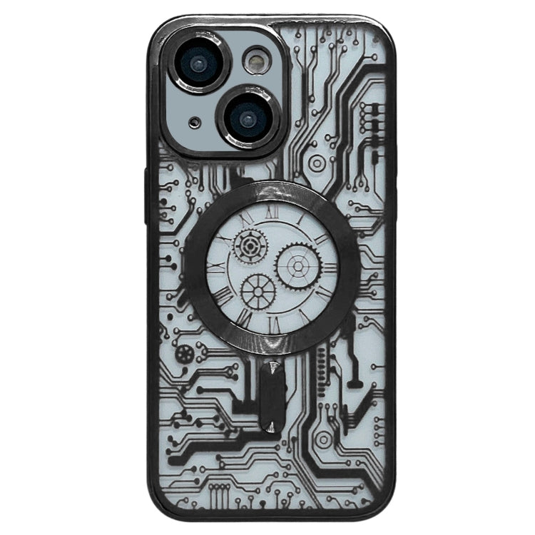 Electroplated Circuit Board Pattern MagSafe Phone Case, For iPhone 13, For iPhone 12, For iPhone 12 Pro Max