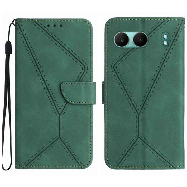 Stitching Embossed Leather Phone Case, For OnePlus 13T, For OnePlus 13R, For OnePlus 13, For OnePlus Nord 4 5G