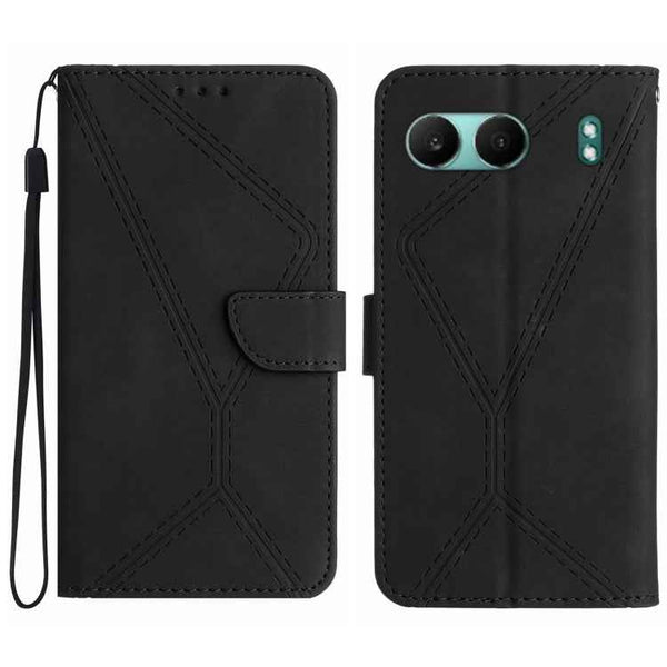 Stitching Embossed Leather Phone Case, For OnePlus 13T, For OnePlus 13R, For OnePlus 13, For OnePlus Nord 4 5G