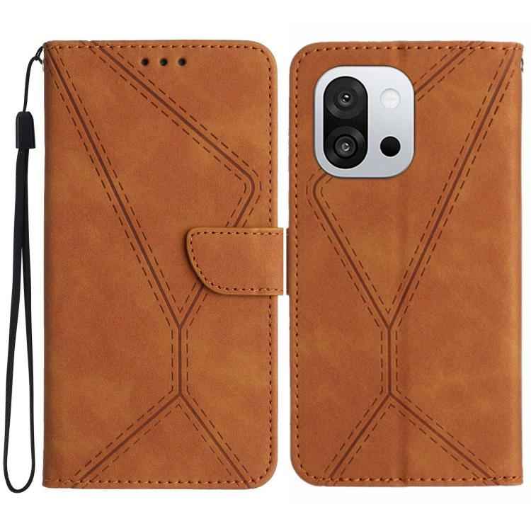 Stitching Embossed Leather Phone Case, For OnePlus 13T, For OnePlus 13R, For OnePlus 13, For OnePlus Nord 4 5G