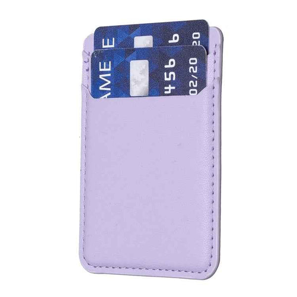 BFK12 R20 Texture Card Bag Mobile Phone Back Sticker(Purple)