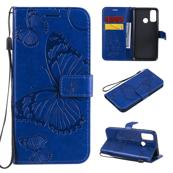 3D Butterflies Embossing Pattern Horizontal Flip Leather Case with Holder & Card Slot & Wallet