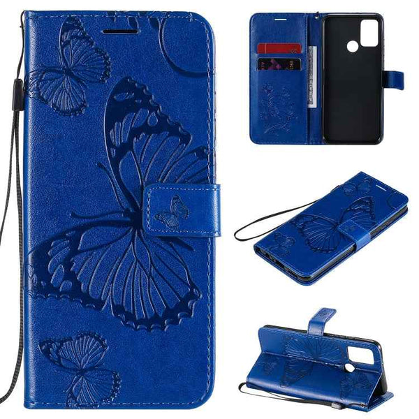 3D Butterflies Embossing Pattern Horizontal Flip Leather Case with Holder & Card Slot & Wallet, For Huawei Y6P, For Huawei Honor 9A, For Huawei Honor 30 Pro / 30 Pro Plus