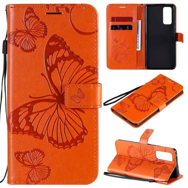 3D Butterflies Embossing Pattern Horizontal Flip Leather Case with Holder & Card Slot & Wallet, For Huawei Y6P, For Huawei Honor 9A, For Huawei Honor 30 Pro / 30 Pro Plus