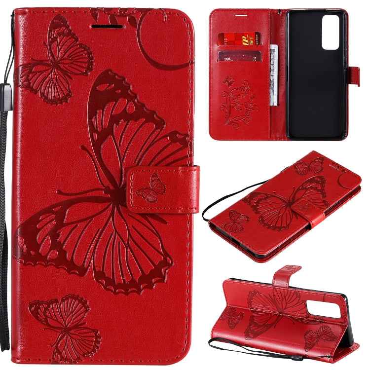 3D Butterflies Embossing Pattern Horizontal Flip Leather Case with Holder & Card Slot & Wallet, For Huawei Y6P, For Huawei Honor 9A, For Huawei Honor 30 Pro / 30 Pro Plus
