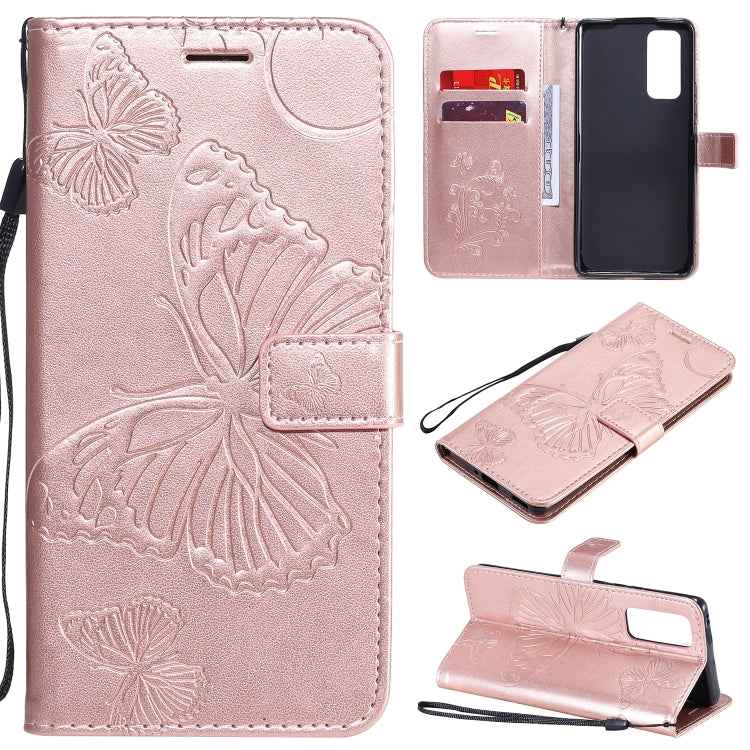 3D Butterflies Embossing Pattern Horizontal Flip Leather Case with Holder & Card Slot & Wallet, For Huawei Y6P, For Huawei Honor 9A, For Huawei Honor 30 Pro / 30 Pro Plus