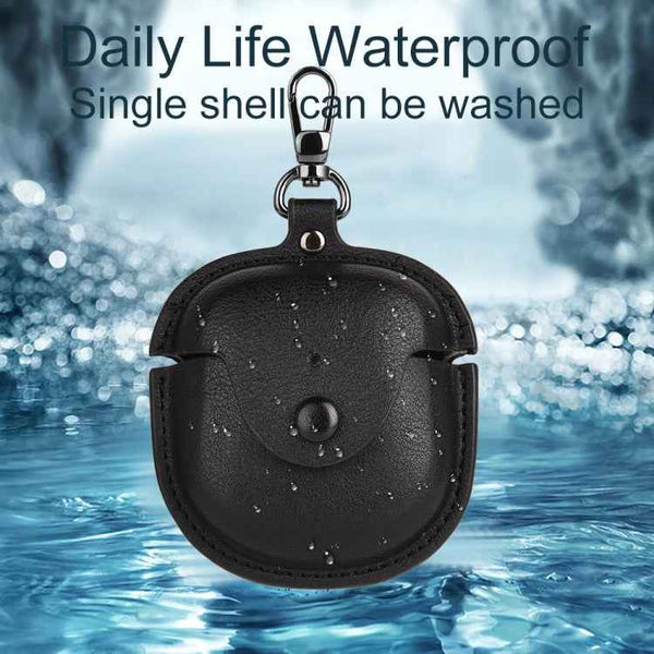 For Bose QuietComfort Earbuds II Leather TWS Earphone Protective Case with Hook(Red)