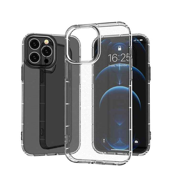 For iPhone 15 Pro Max Airbag Four-Corner Full Coverage Shockproof TPU Phone Case(Transparent)