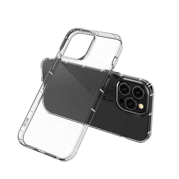 For iPhone 15 Pro Airbag Four-Corner Full Coverage Shockproof TPU Phone Case(Transparent)