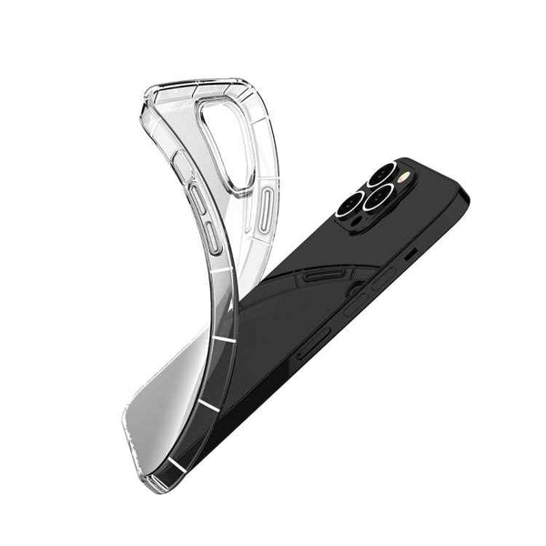 For iPhone 15 Pro Airbag Four-Corner Full Coverage Shockproof TPU Phone Case(Transparent)