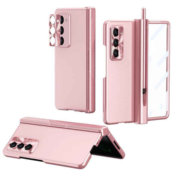 Electroplating Hinged Folding Phone Case with S Pen Fold Edtion, For Samsung Galaxy Z Fold5