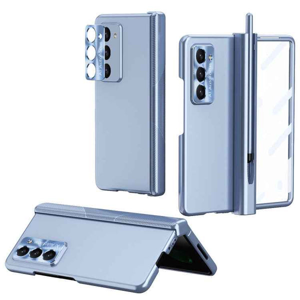 Electroplating Hinged Folding Phone Case with S Pen Fold Edtion, For Samsung Galaxy Z Fold5