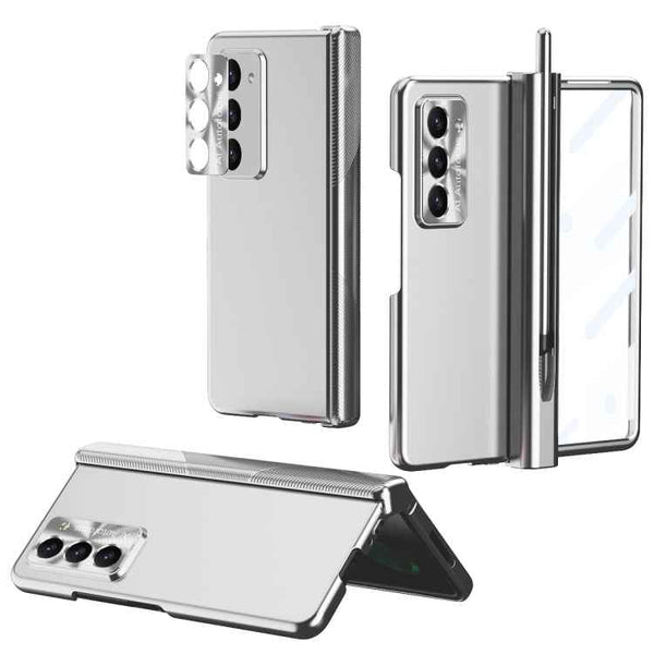 Electroplating Hinged Folding Phone Case with S Pen Fold Edtion, For Samsung Galaxy Z Fold5