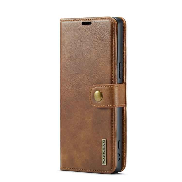 For Sony Xperia 1 V DG.MING Crazy Horse Texture Detachable Magnetic Leather Phone Case(Brown)