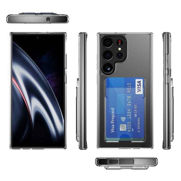 For Samsung Galaxy S24+ 5G Crystal Clear Wallet Air Bag Phone Case(Transparent)