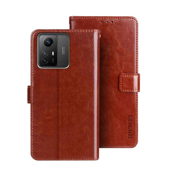 idewei Crazy Horse Texture Leather Phone Case, For Xiaomi Poco F5 Pro 5G, For Xiaomi Redmi Note 12S, For Xiaomi Redmi Note 12 4G Global