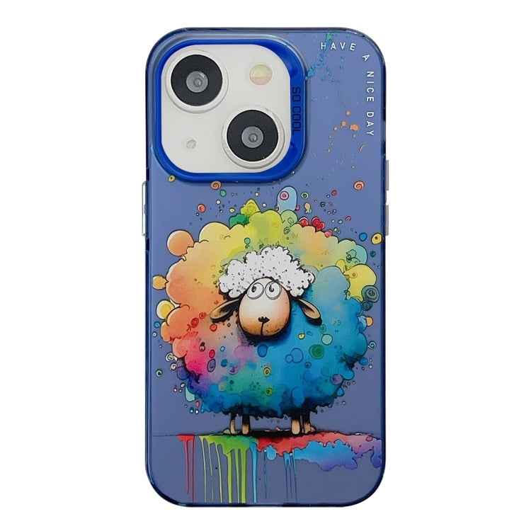 Animal Pattern Oil Painting Series PC + TPU Phone Case, For iPhone 15 Plus