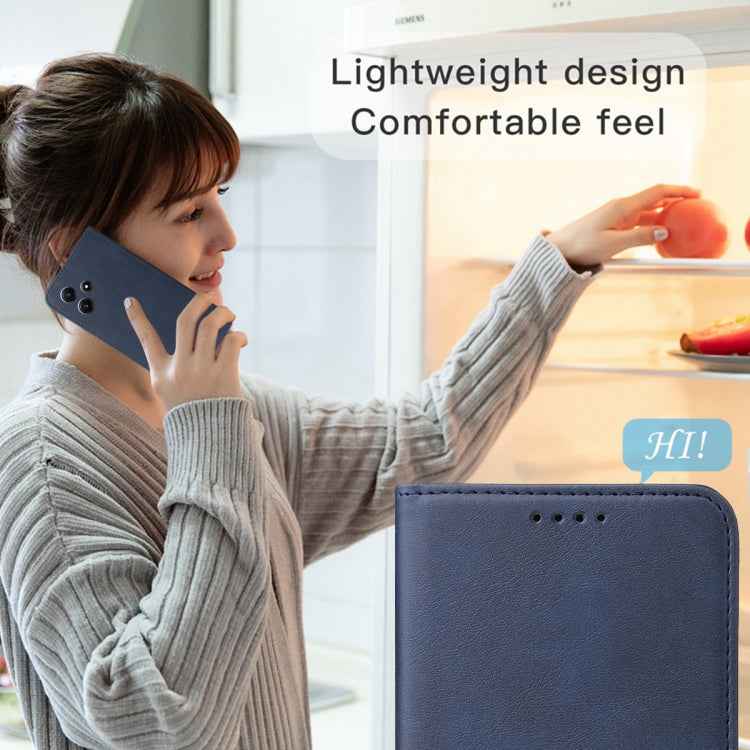 For Samsung Galaxy S24 5G Magnetic Closure Leather Phone Case(Blue)