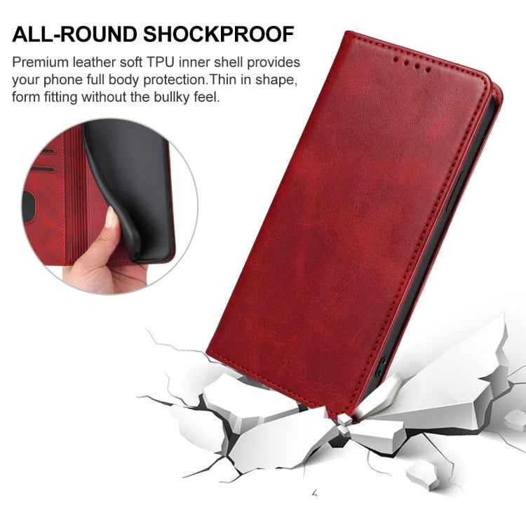 For ZTE Blade A31 Plus Magnetic Closure Leather Phone Case(Red)