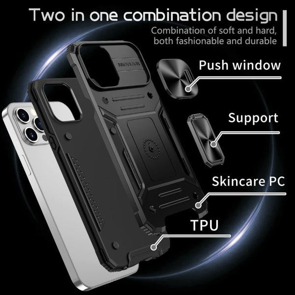 Camshield Robot TPU Hybrid PC Phone Case, For iPhone 12 Pro Max
