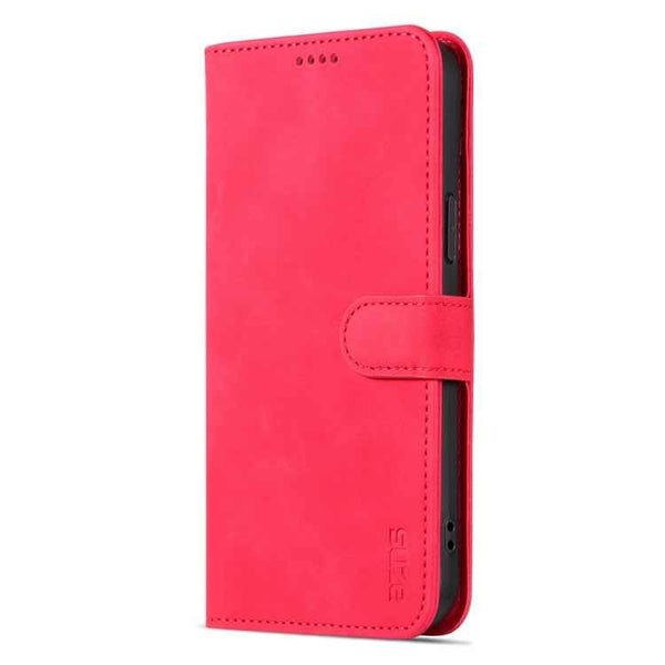 For iPhone 15 AZNS Skin Feel Calf Texture Flip Leather Phone Case(Red)